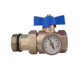 blue temperature gauge ball valve the underfloor heating company