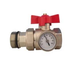 red temperature gauge ball valve the underfloor heating company