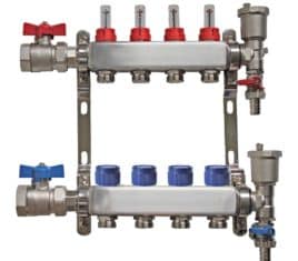 4 port stainless steel manifold the underfloor heating company