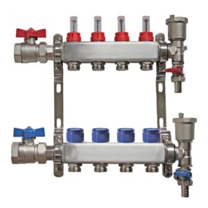 4 port stainless steel manifold the underfloor heating company