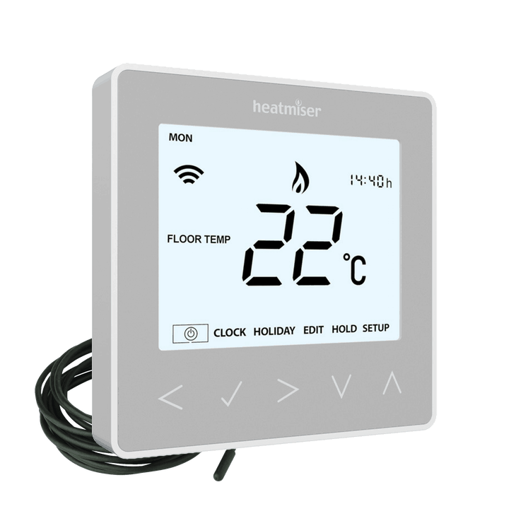 Heatmiser neoStat-E V2 Electric UFH Smart Control – Platinum Silver