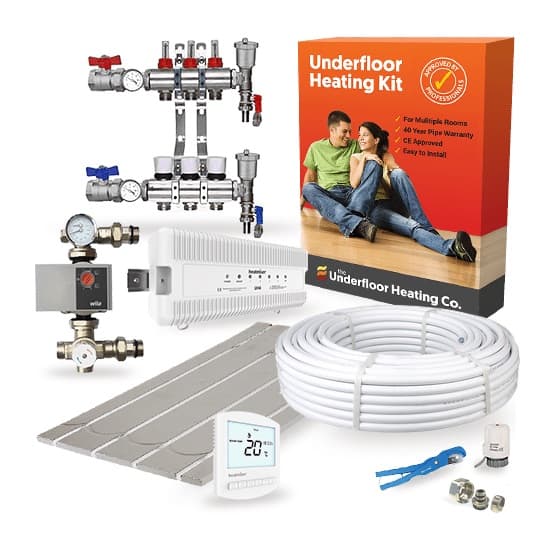 Multi Room Wet Underfloor Heating Overlay Kit – High Output UFH