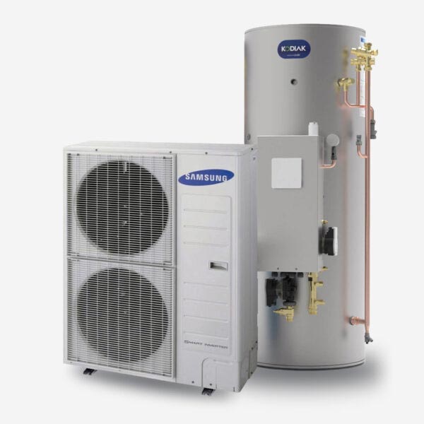 Samsung 12kW Air Source Heat Pump & Joule Kodiak Pre Plumbed Cylinder