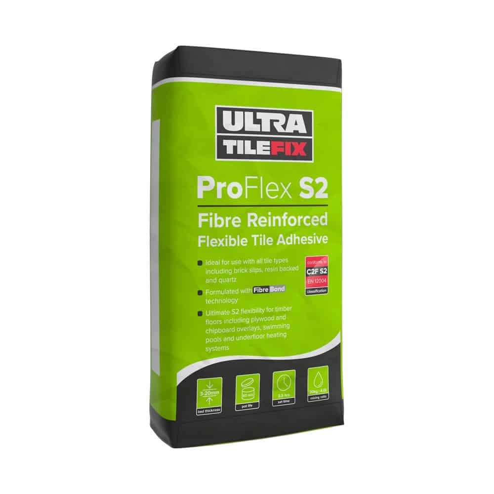 Ultra ProFlex S2 Flexible Tile Adhesive – 20kg