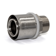 25mm – 1-2″ Male Straight Press Fitting – The Underfloor Heating Company