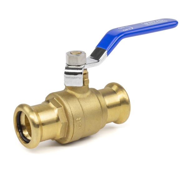 15mm Copper Press Lever Ball Valve (Full Bore) BLUE