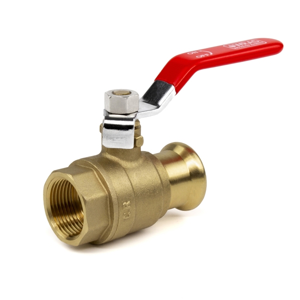 15mm x 1/2″ Copper Press Ball Valve (Full Bore) RED