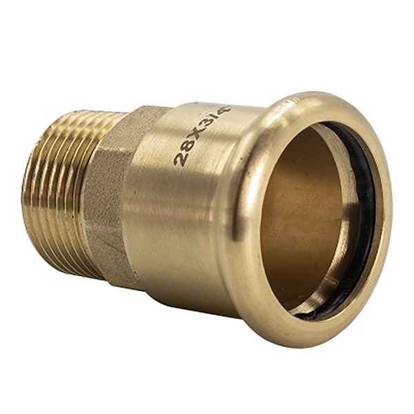 35mm x 1 1/4″ Copper Press Male Coupler