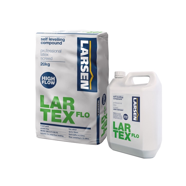 Larsen Levelling Compound – Lartex Flow Bag & Bottle 0-10mm