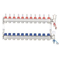Stainless Steel Underfloor Heating Manifold - 12 Port Manifold