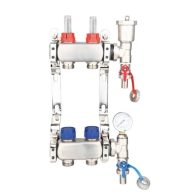 Stainless Steel Underfloor Heating Manifold - 2 Port Manifold